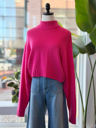 Wilfred Free AS IS Hot Pink Merino Wool Sweater, Medium