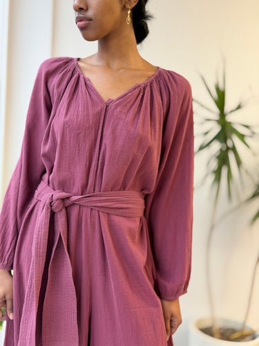 Apiece Apart Gauzy Plum Jumpsuit, 4