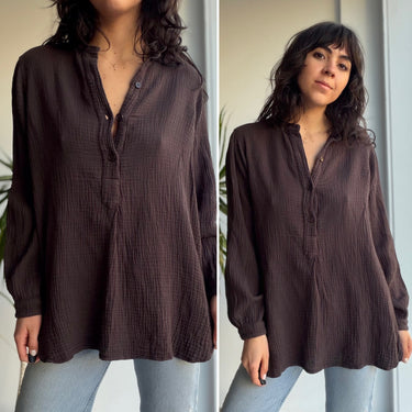 Overlover Charcoal Gauzy Tunic, XSmall