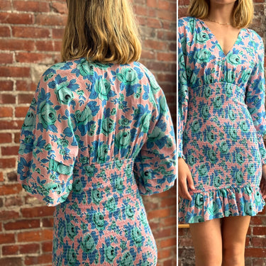 Rhode Bright Smocked Dress, XSmall