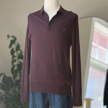 Allsaints 100% Merino Wool Pullover, Men's Large