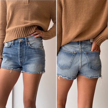 Re/Done Cuffed Denim Shorts, 28