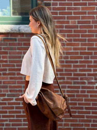 Maven Cognac Leather Bag