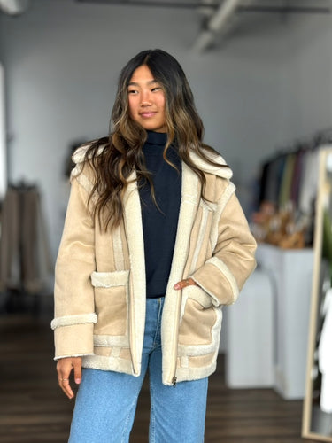 Mother The Boxy Brrly Coat, Medium