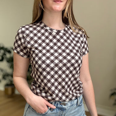 No 6 Store Houndstooth Tee, Medium