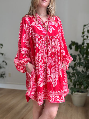Farm Rio AS IS Red Mini Dress, Medium