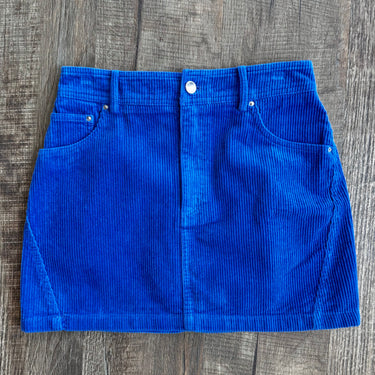 Zara NWT Blue Corduroy Skirt, XSmall
