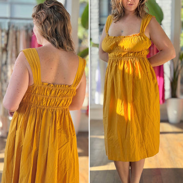 Ciao Lucia NWT Clara Cotton Poplin Dress in Amber, Large