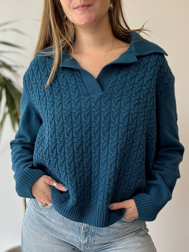 Saint James Fisherman Collared sweater 100% Wool, US 10