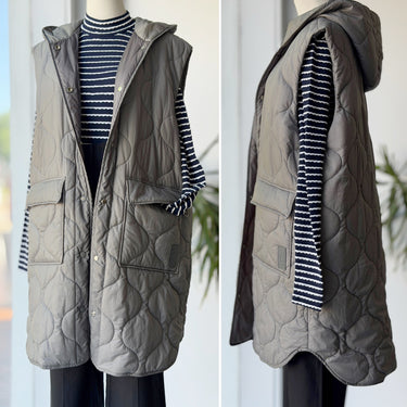 Closed Long Vest in Dark Shadow, XXSmall