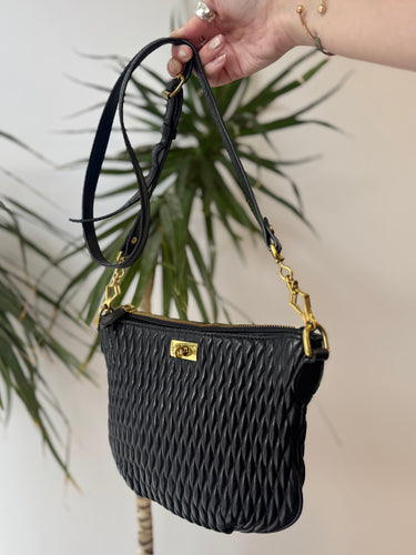 J.Crew Black Brampton Quilt Bag