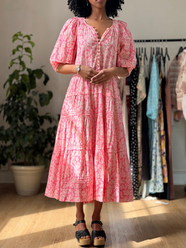 The Great Ravine Dress in Pink Floral, 2-Medium
