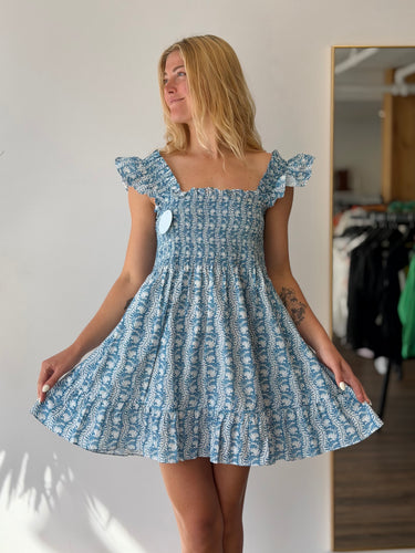 Hill House NWT The Elizabeth Nap Dress in Blue Floral, XLarge