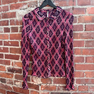 Free People Smocked LS Top, Small