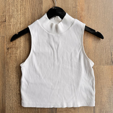 Everlane White Mock Neck Tank, small