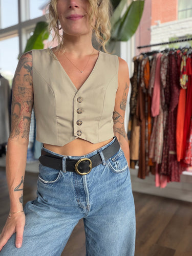 Mare Mare X Anthropologie Taupe Vest, Small