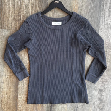 Imogene & Wille Dark Gray Waffle Long Sleeve Top, medium