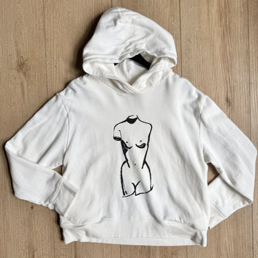 Staud Ivory Torso Hoodie, XSmall