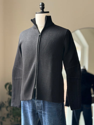 Banana Republic Black Knit Full Zip Jacket, Men's Medium