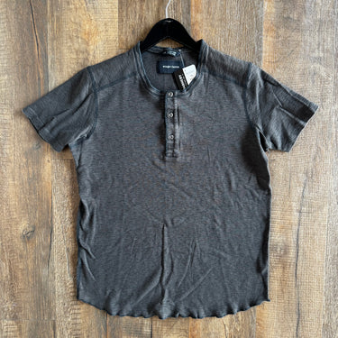 Wings + Horns Dark Green Henley Shirt, Men's Large