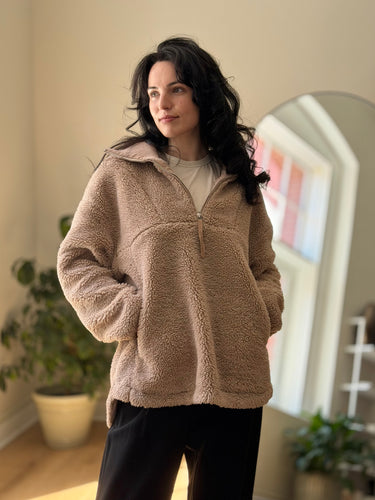 Varley Mauve Fuzzy Pullover, Large