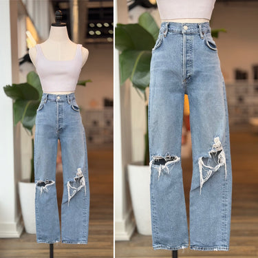 Agolde Riley Distressed Knee Jeans, 29