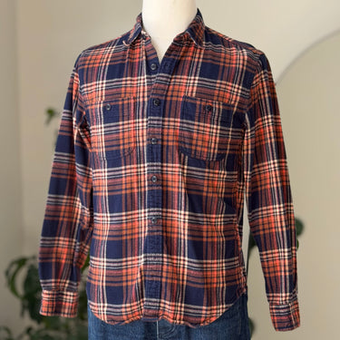 J.Crew Navy Plaid Slim Shirt, Men's Medium