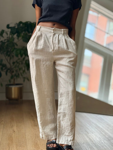 Reformation Linen Pleated Pants, 4