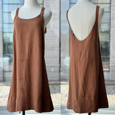 First Rite Terracotta Textured Mini Dress, Large