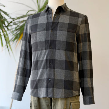 Lululemon Charcoal Plaid Snap Up, Men's Small