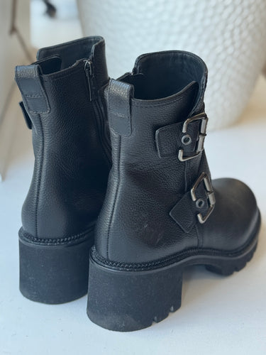 Paul Green Balboa Moto Boots in Black, AU 5.5 / US 8