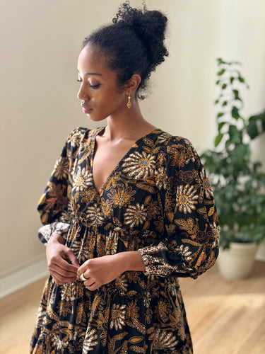 Cleobella Tilda Mini Dress in Brown Magnolia, XSmall