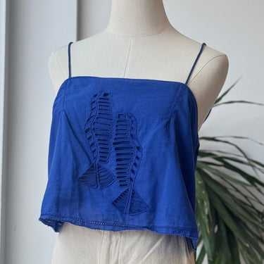 Mirth Cobalt Crop Top, Small