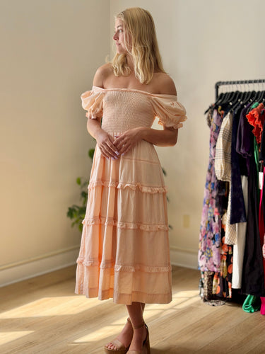 The Great Blush Scallop Savannah Dress, XSmall