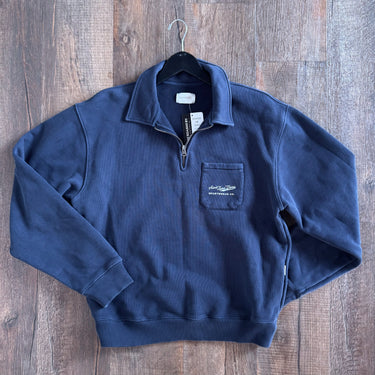 Aime Leon Dore Sportswear Navy Zip Pullover, Men's Medium