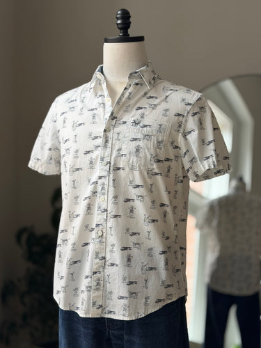 Penguin Tiki Drink Button Up, Men's XSmall