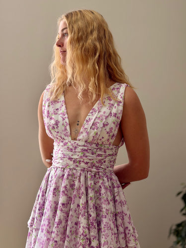 Caroline Constas Paros Floral Mini Dress, Small