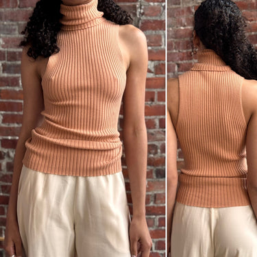 Giu Giu Ribbed Turtleneck Tank, Small