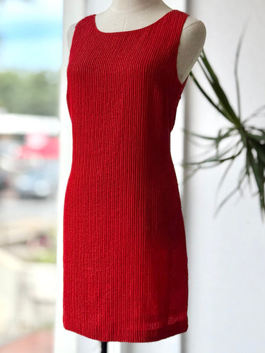 Free People Red Beaded Shift Dress, 6