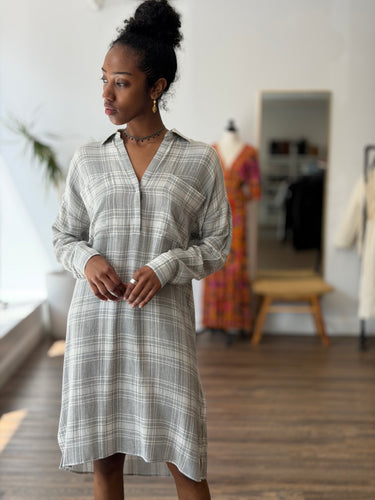 Standard James Perse NWT Grey Plaid Tunic/Dress, 0