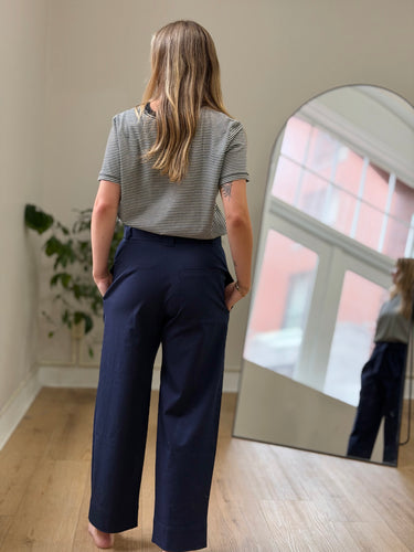 Odeeh Navy Belted Pants, 36