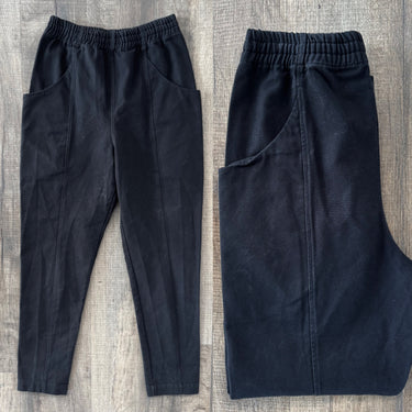 Elizabeth Suzann Black Tapered Pull On Pants, 4 Tall