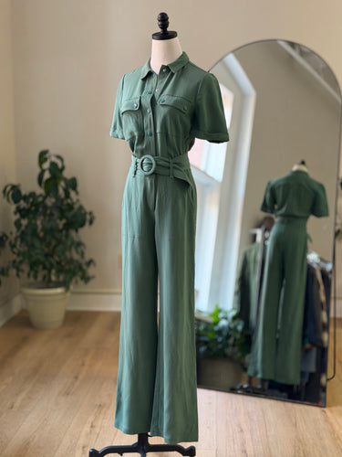 Sezane Green Manhatt Jumpsuit- AS IS , 34
