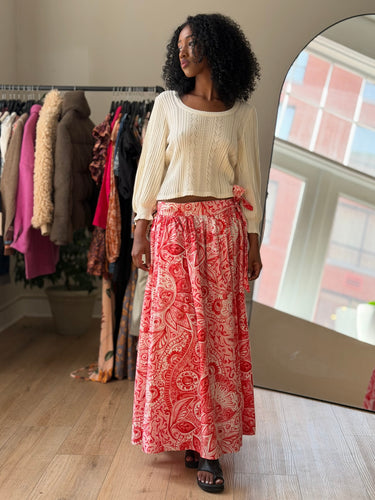 Mara Hoffman Pattern Wrap Skirt, Small