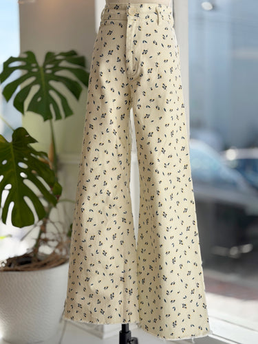 Zara The Marine Straight Floral Jeans, US 4