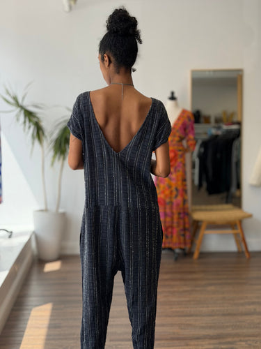 Ace & Jig Black Checkered Jumpsuit, Medium