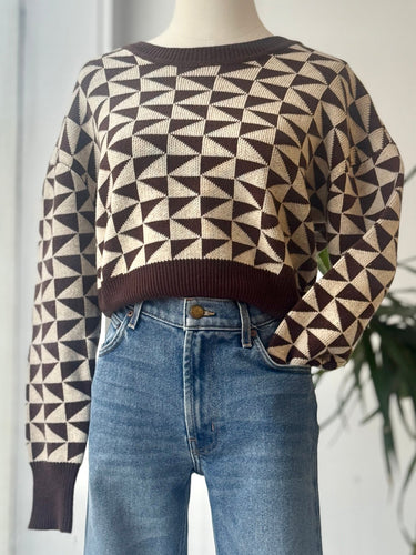 11 Honore NWT Alexis Sweater in Brown, 0
