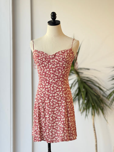Reformation Saskia Red Floral Dress, 8
