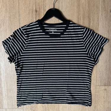 Abercrombie & Fitch Striped Skimming Tee, Medium