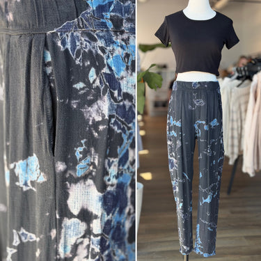 Raquel Allegra Pull On Navy Pattern Pants, 0